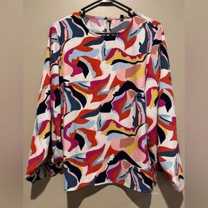Abstract Multicolor Women's Blouse
